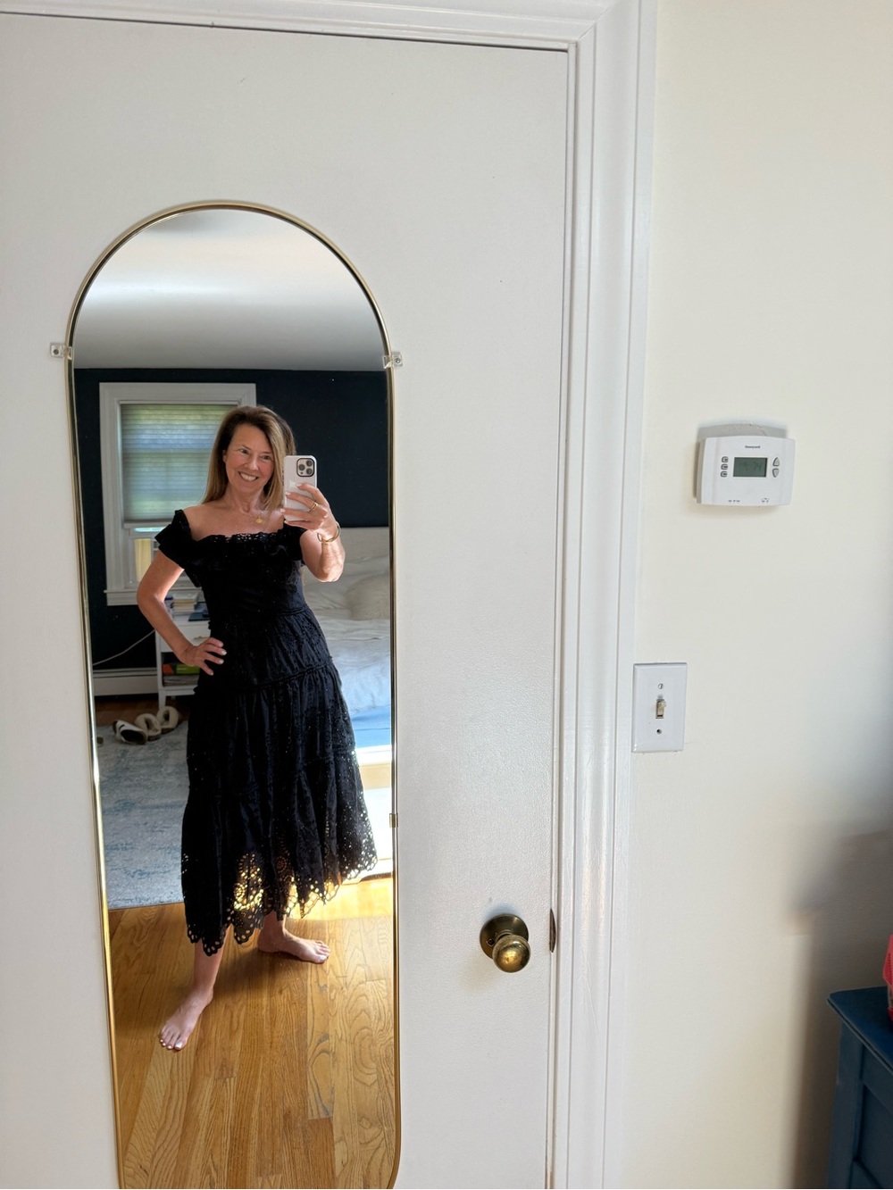Zara Black Lace Off-Shoulder Maxi Dress